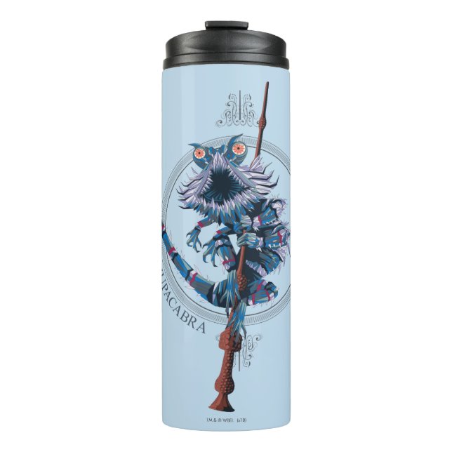 Cartoon Chupacabra & Elder Wand Thermal Tumbler (Front)