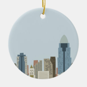 Cartoon Cincinnati Ceramic Tree Decoration