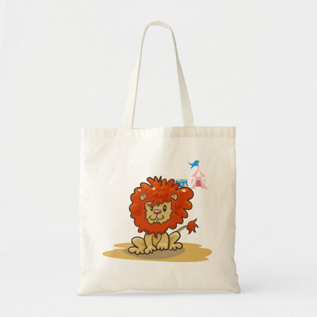 Cartoon Circus Lion Tote Bag (Front)