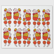 cartoon circus pig articulated animal paper doll 