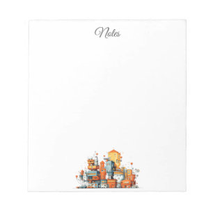 Cartoon City Animated Notepad – Colourful Urban