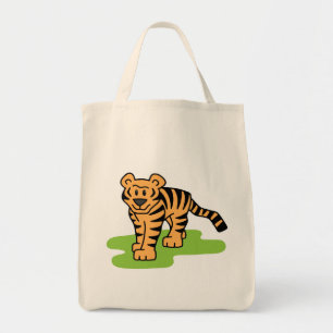 Cartoon Clip Art Bengal Tiger Big Cat with Stripes Tote Bag