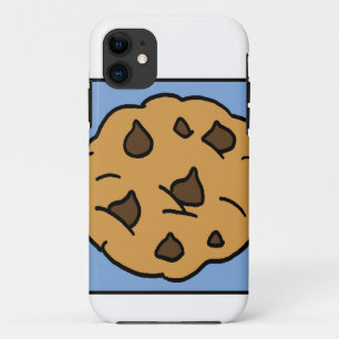 Cartoon Clip Art Chocolate Chip Cookie Dessert iPhone 11 Case