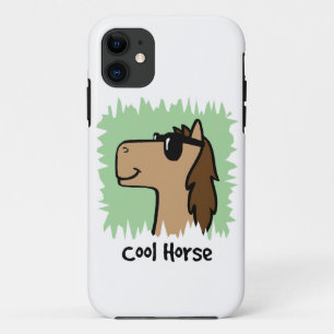 Cartoon Clip Art Cool Horse Wearing Sunglasses iPhone 11 Case