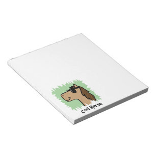 Cartoon Clip Art Cool Horse Wearing Sunglasses Notepad