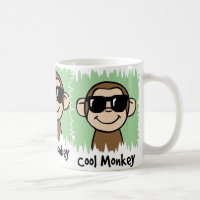 Cartoon Clip Art Cool Monkey with Sunglasses
