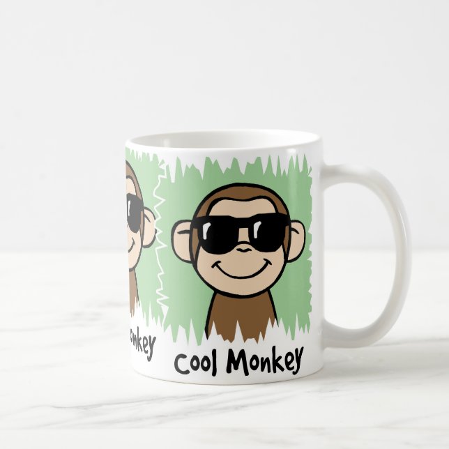 Cartoon Clip Art Cool Monkey with Sunglasses Coffee Mug (Right)