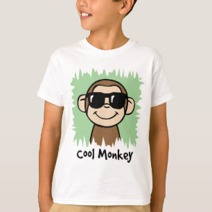 Cartoon Clip Art Cool Monkey with Sunglasses T-Shirt