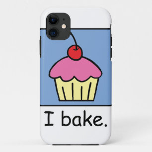Cartoon Clip Art Cupcake Dessert Pink Frosting iPhone 11 Case