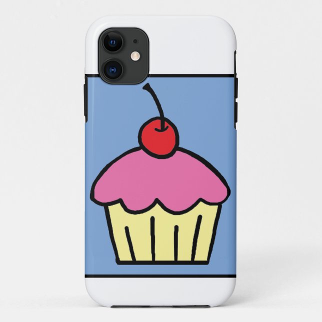 Cartoon Clip Art Cupcake Frosting Cherry Dessert Case-Mate iPhone Case (Back)