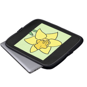 Cartoon Clip Art Daffodil Spring Garden Flower Laptop Sleeve