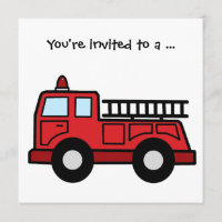 Cartoon Clip Art Firetruck Boy Birthday Party