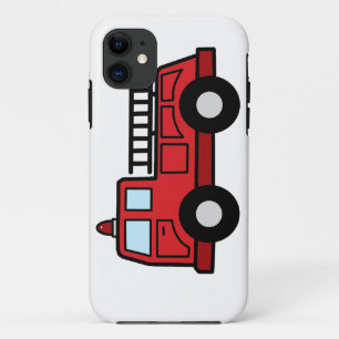 Cartoon Clip Art Firetruck Emergency Vehicle Truck iPhone 11 Case