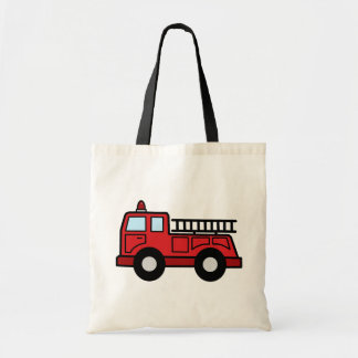 Cartoon Clip Art Firetruck Emergency Vehicle Truck Tote Bag