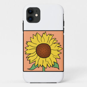 Cartoon Clip Art Garden Summer Sunflower Flower iPhone 11 Case