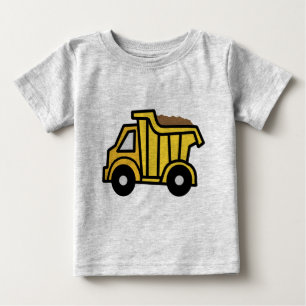 Cartoon Clip Art with a Construction Dump Truck Baby T-Shirt