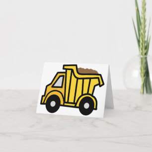 Cartoon Clip Art with a Construction Dump Truck Card
