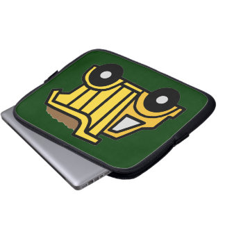 Cartoon Clip Art with a Construction Dump Truck Laptop Sleeve