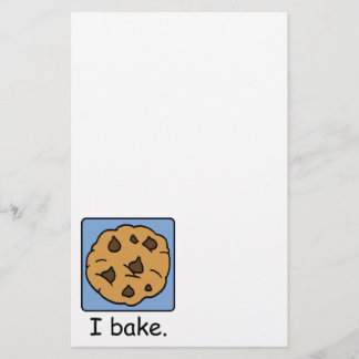 Cartoon Clip Art Yummy Chocolate Chip Cookie Stationery