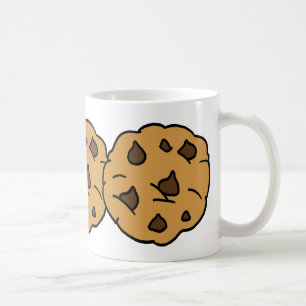 Cartoon Clipart HUGE Chocolate Chip Cookie Dessert Coffee Mug