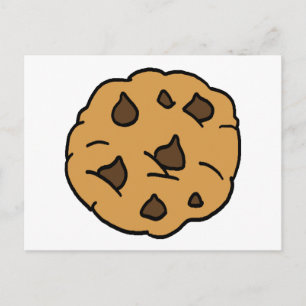Cartoon Clipart HUGE Chocolate Chip Cookie Dessert Postcard
