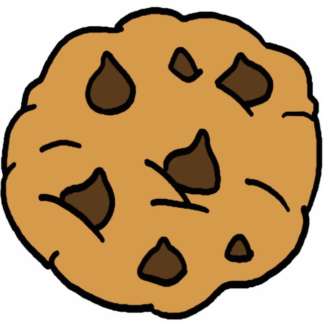 Cartoon Clipart HUGE Chocolate Chip Cookie Dessert Standing Photo Sculpture (Front)