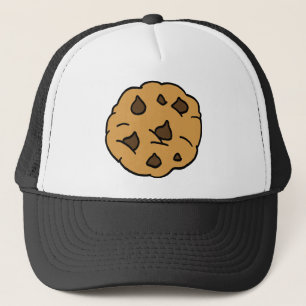 Cartoon Clipart HUGE Chocolate Chip Cookie Dessert Trucker Hat