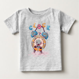 Cartoon Clock   Baby T-Shirt