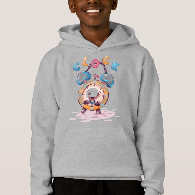 Cartoon Clock | Kids Hoodie (Front)