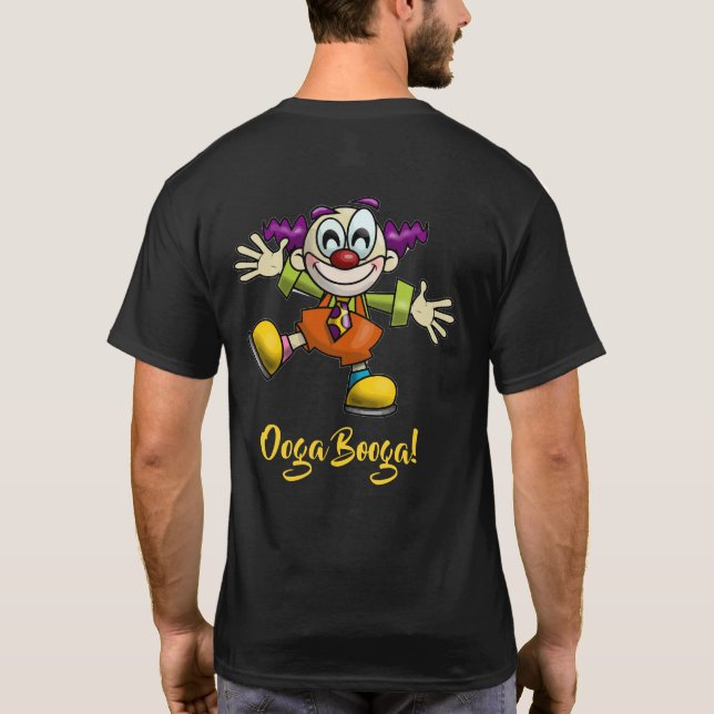 Cartoon Clown Ooga Booga T-Shirt (Back)