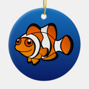 Cartoon Clownfish Ceramic Tree Decoration