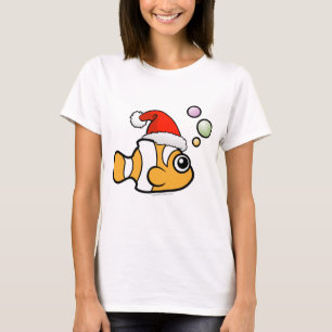 Cartoon Clownfish Santa T-Shirt
