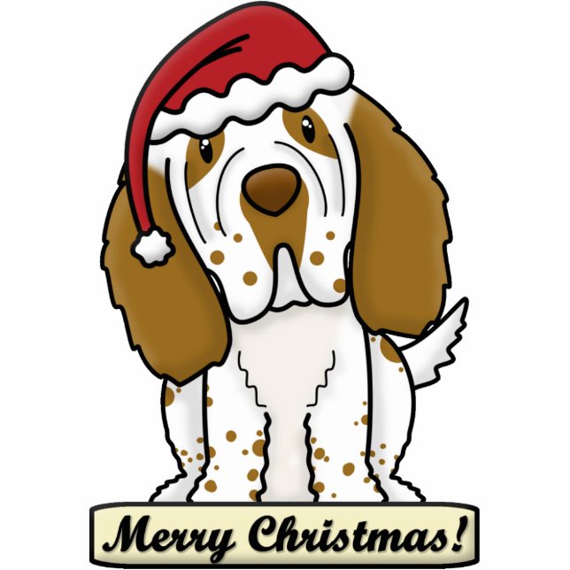 Cartoon Clumber Spaniel Christmas Ornament Photo Sculpture Decoration (Front)