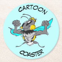 Cartoon Coaster: Cute Bumble Bee Coaster