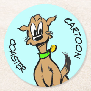 Cartoon Coaster: Cute Sitting Dog Coaster