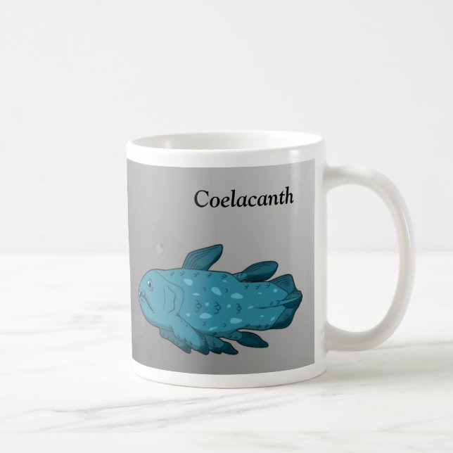 Cartoon Coelacanth Coffee Mug (Right)