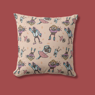 Cartoon Coffee Bean Dance Party Cushion