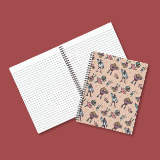 Cartoon Coffee Bean Dance Party Notebook