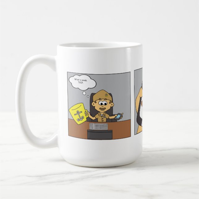 Cartoon Coffee Cup (Left)