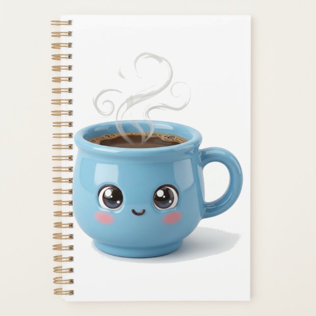 Cartoon Coffee Mug with Eyes Planner (Front)