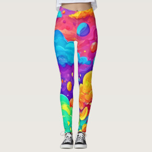 Cartoon Colour Burst Art Leggings