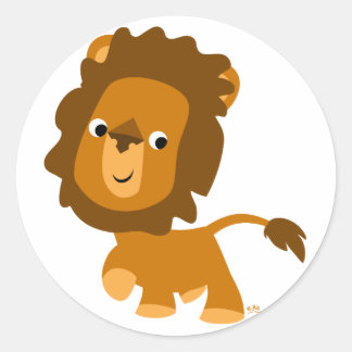 Cartoon Content Lion sticker