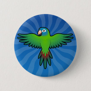 Cartoon Conure / Lorikeet / Parrot 6 Cm Round Badge