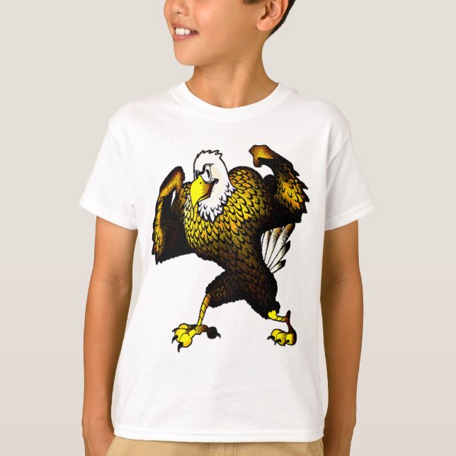 Cartoon Cool Looking Eagle T-Shirt (Front)