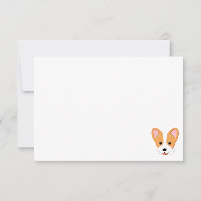 Cartoon Corgi Custom Blank Card (Front)