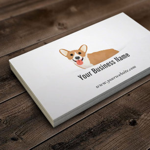 Cartoon Corgi Pet Business Card