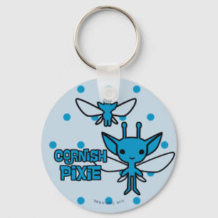 Cartoon Cornish Pixie Character Art Key Ring