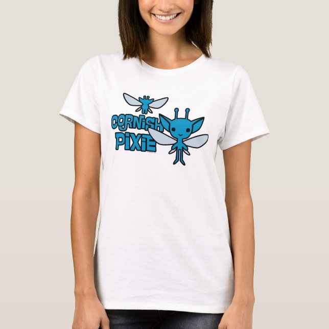 Cartoon Cornish Pixie Character Art T-Shirt (Front)