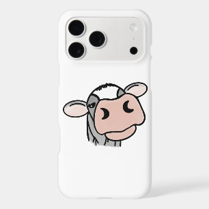 cartoon cow black white pink kiss grey farm animal
