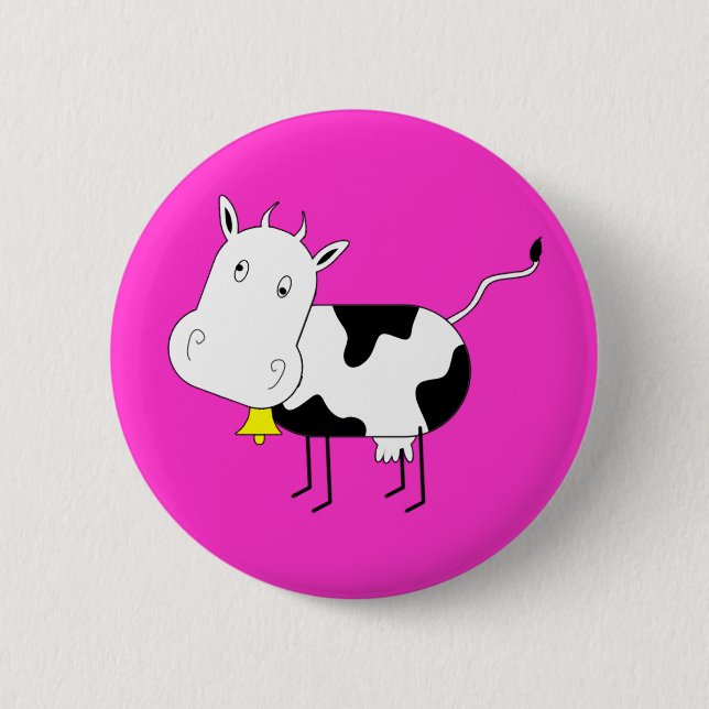 Cartoon Cow Button (Front)